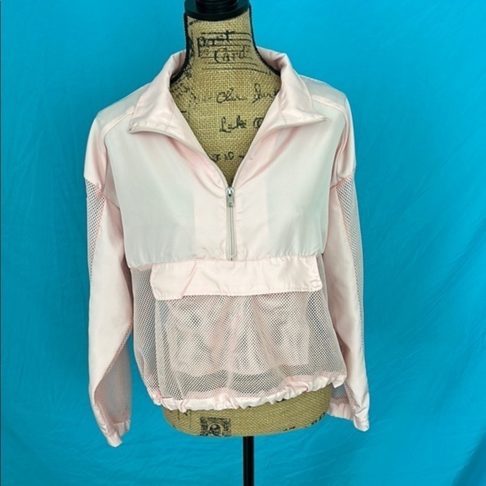 Angel Kiss Pink Bomber Jacket Lightweight Casual